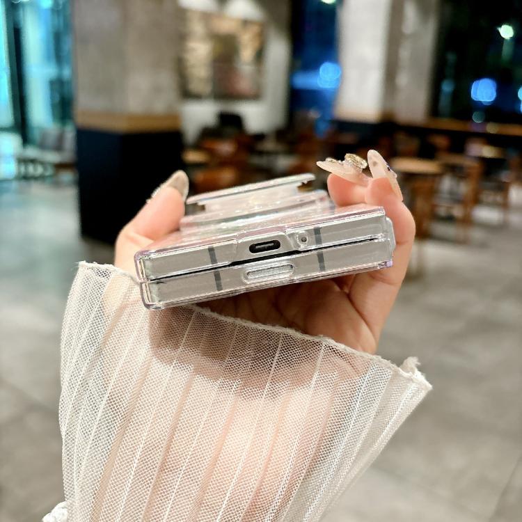 For Samsung Galaxy Z Fold4 Pearlescent Shell Texture MagSafe Phone Case