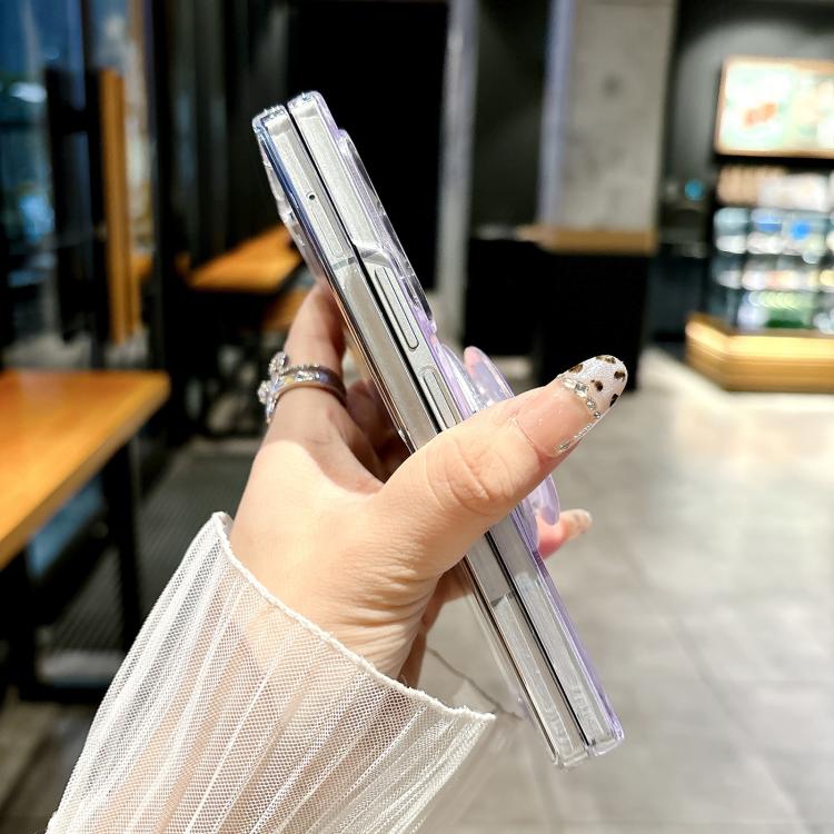 For Samsung Galaxy Z Fold4 Pearlescent Shell Texture MagSafe Phone Case