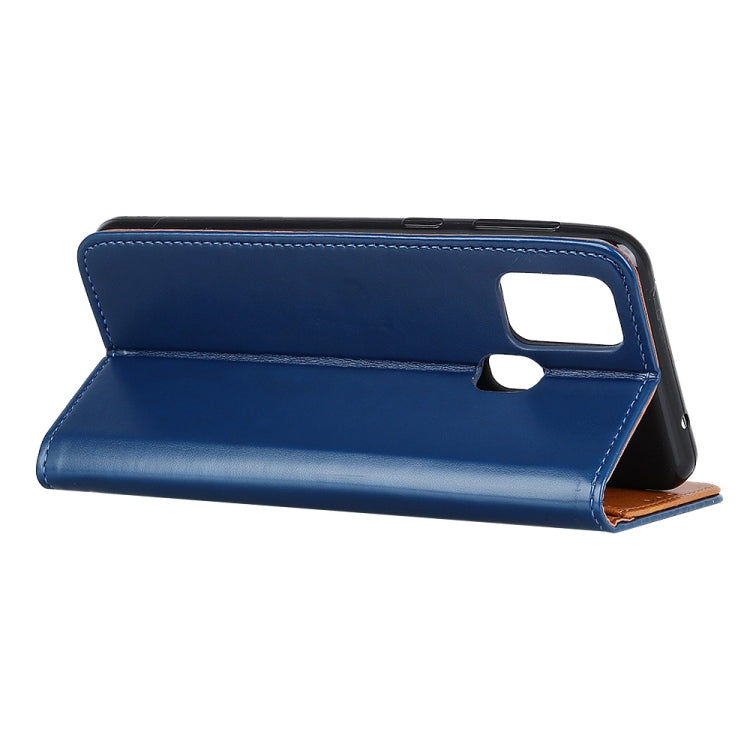 For Xiaomi Redmi 9C 3-Color Pearl Texture Magnetic Buckle Horizontal Flip PU Leather Case with Card Slots & Wallet & Holder
