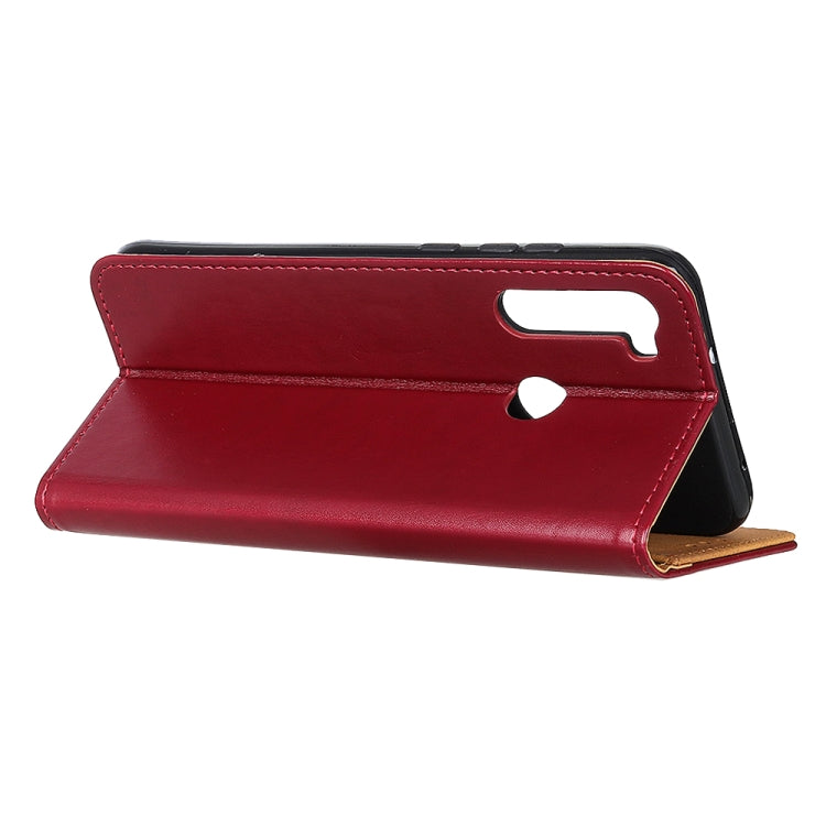 For Xiaomi Redmi Note 8T 3-Color Pearl Texture Magnetic Buckle Horizontal Flip PU Leather Case with Card Slots & Wallet & Holder