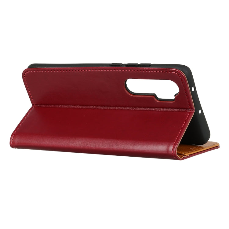 For Xiaomi Mi Note 10 Lite 3-Color Pearl Texture Magnetic Buckle Horizontal Flip PU Leather Case with Card Slots & Wallet & Holder