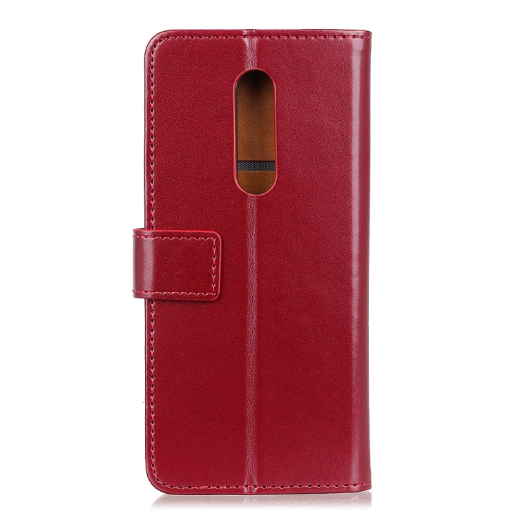 For OnePlus 8 3-Color Pearl Texture Magnetic Buckle Horizontal Flip PU Leather Case with Card Slots & Wallet & Holder