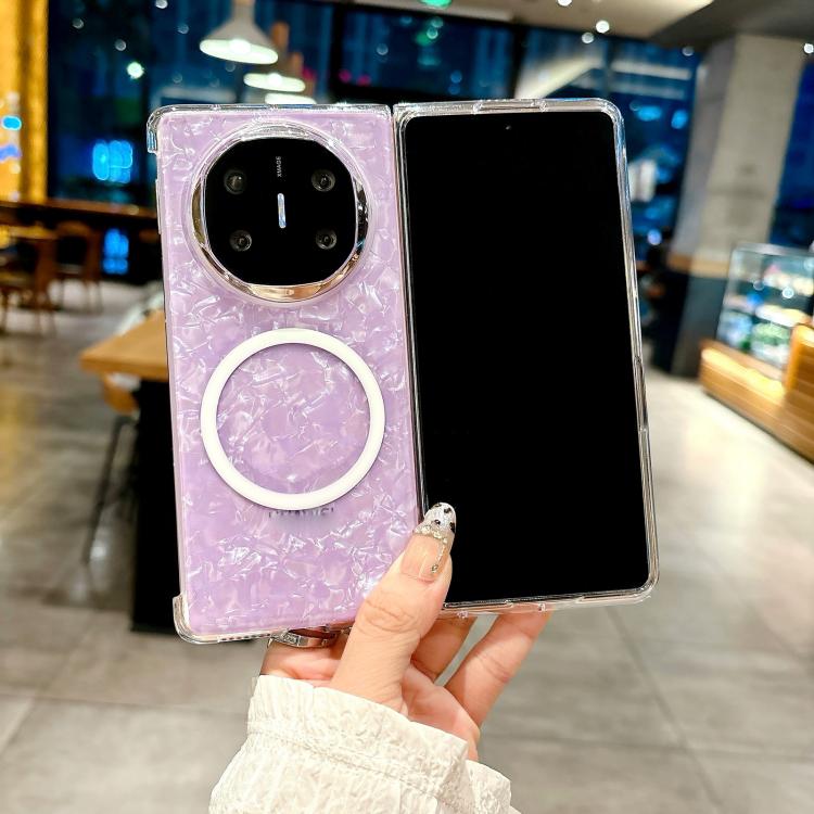 For Huawei Mate X5 Pearlescent Shell Texture MagSafe Phone Case