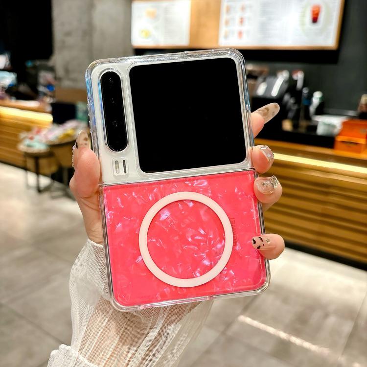 For Huawei Pura X Pearlescent Shell Texture MagSafe Phone Case