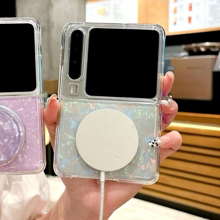 For Huawei Pura X Pearlescent Shell Texture MagSafe Phone Case
