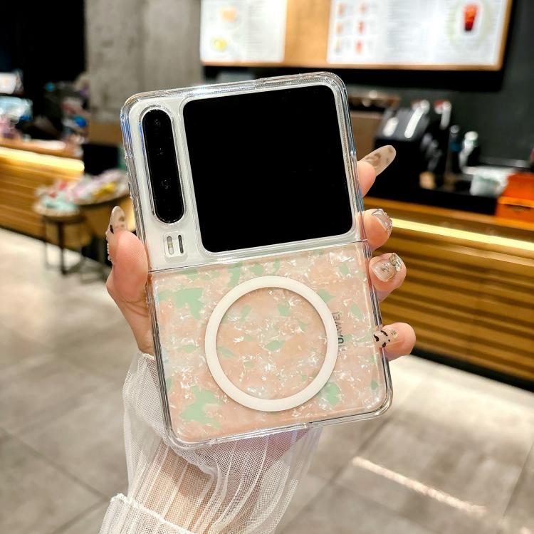 For Huawei Pura X Pearlescent Shell Texture MagSafe Phone Case