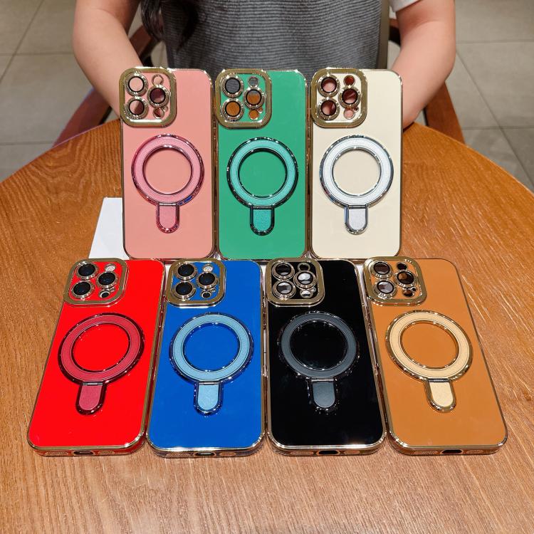 For iPhone 16 Pro Charm Eye Electroplating Metal Holder Phone Case