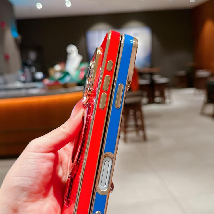 For iPhone 16 Pro Charm Eye Electroplating Metal Holder Phone Case