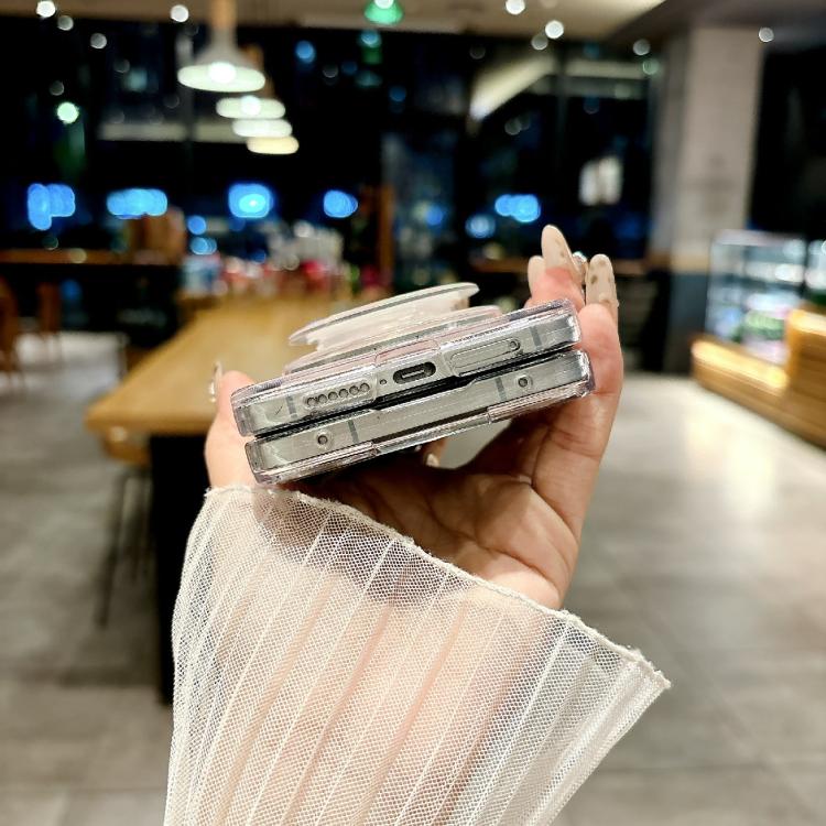 For Xiaomi Mix Flip Pearlescent Shell Texture MagSafe Phone Case