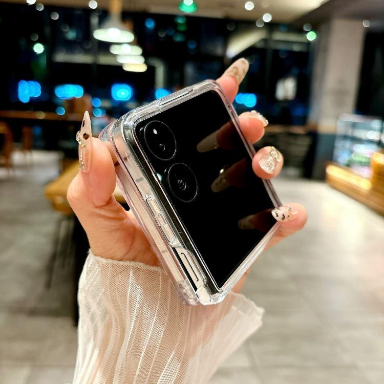 For Xiaomi Mix Flip Pearlescent Shell Texture MagSafe Phone Case
