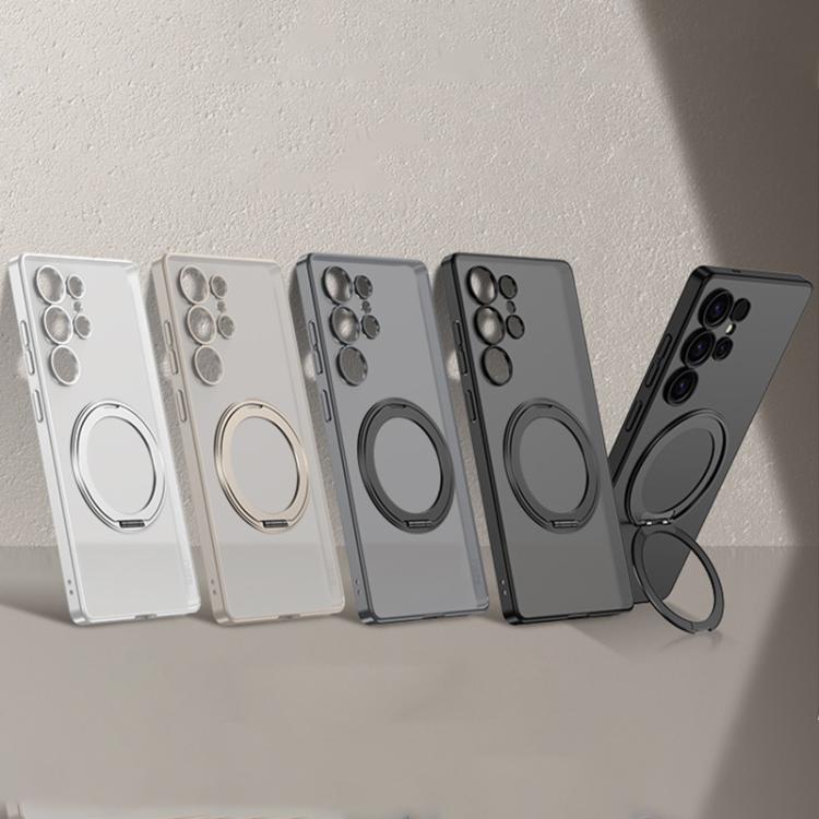 For Samsung Galaxy S25 Ultra 5G GKK Semi-transparent Skin Feel MagSafe Holder Phone Case
