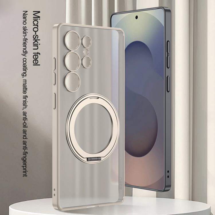 For Samsung Galaxy S25 Ultra 5G GKK Semi-transparent Skin Feel MagSafe Holder Phone Case