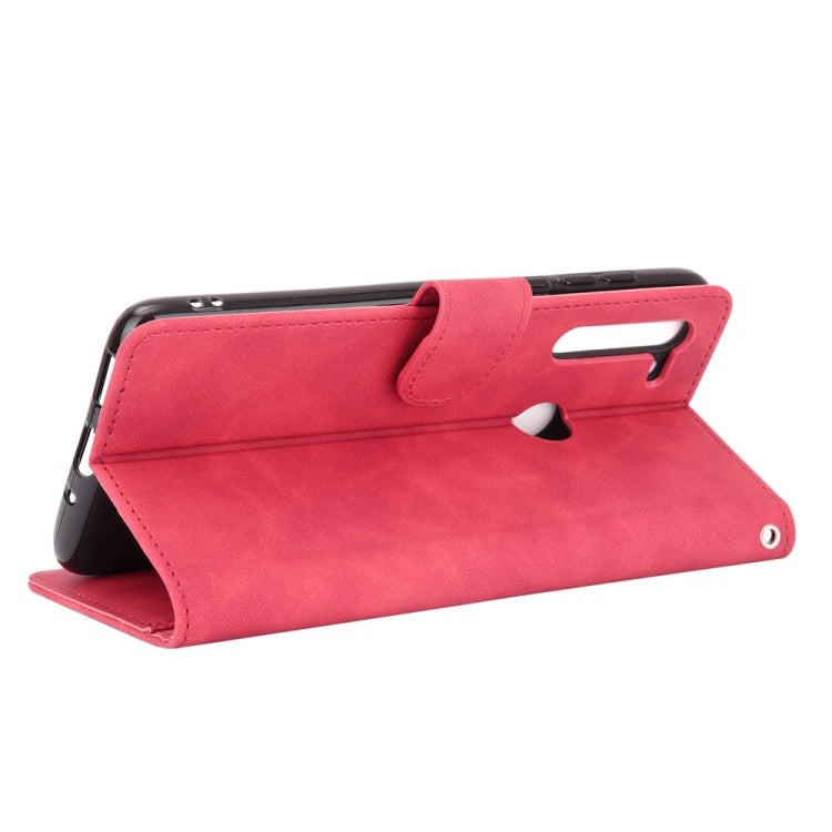 For Motorola Moto G8 Solid Color Skin Feel Magnetic Buckle Horizontal Flip Calf Texture PU Leather Case with Holder & Card Slots & Wallet