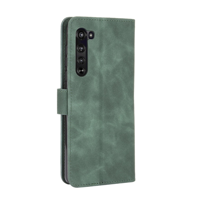 For Motorola Moto Edge Solid Color Skin Feel Magnetic Buckle Horizontal Flip Calf Texture PU Leather Case with Holder & Card Slots & Wallet