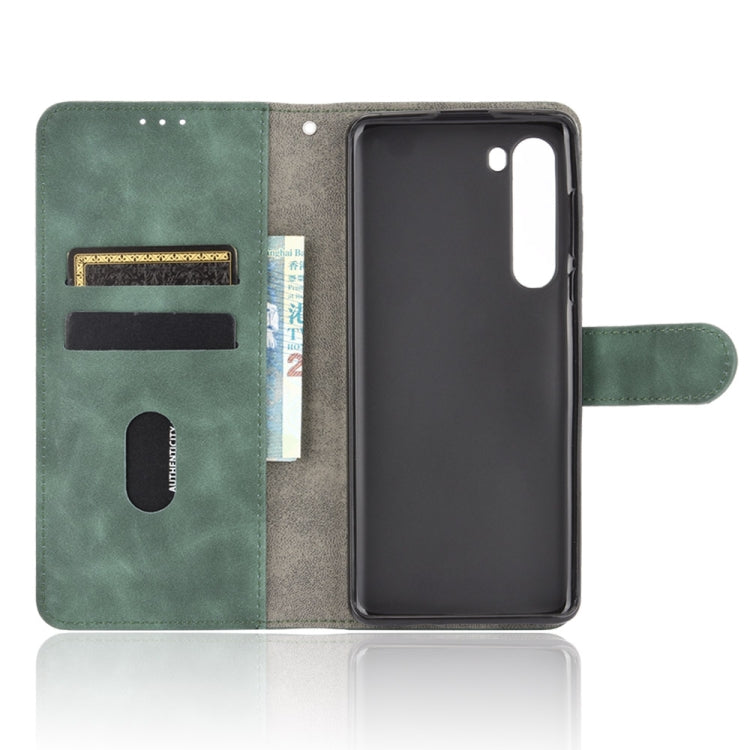 For Motorola Moto Edge Solid Color Skin Feel Magnetic Buckle Horizontal Flip Calf Texture PU Leather Case with Holder & Card Slots & Wallet