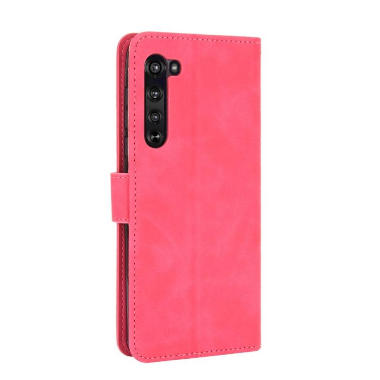 For Motorola Moto Edge Solid Color Skin Feel Magnetic Buckle Horizontal Flip Calf Texture PU Leather Case with Holder & Card Slots & Wallet