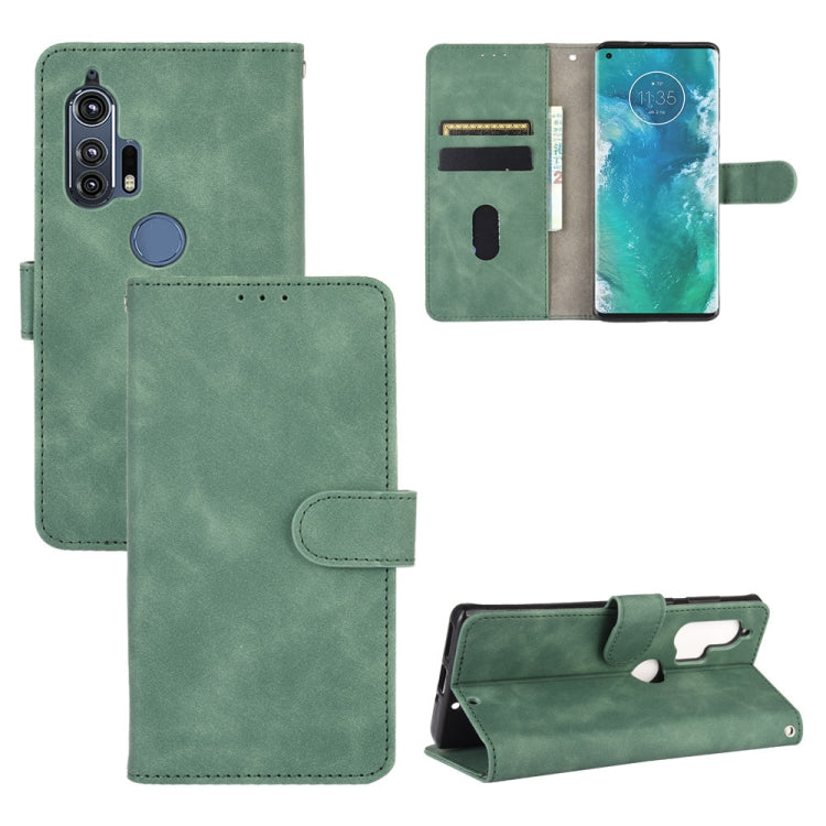 For Motorola Moto Edge Plus Solid Color Skin Feel Magnetic Buckle Horizontal Flip Calf Texture PU Leather Case with Holder & Card Slots & Wallet