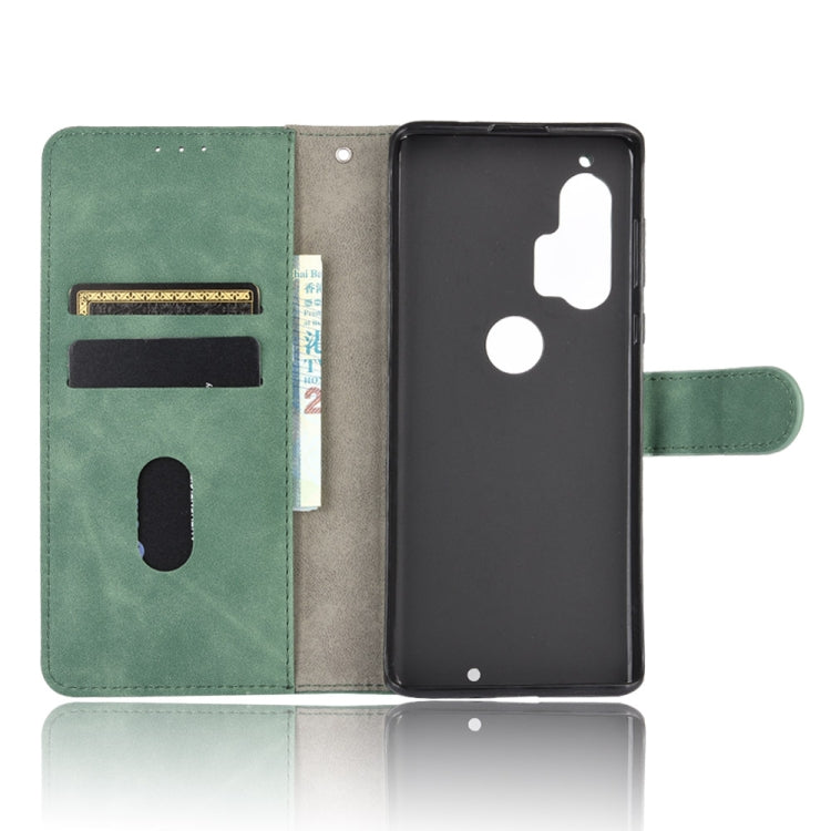For Motorola Moto Edge Plus Solid Color Skin Feel Magnetic Buckle Horizontal Flip Calf Texture PU Leather Case with Holder & Card Slots & Wallet