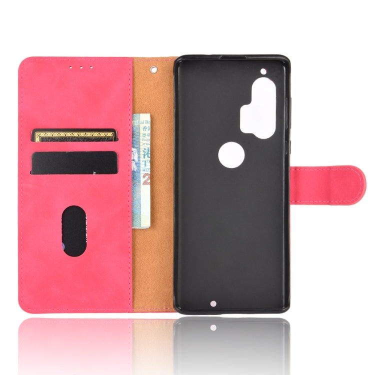 For Motorola Moto Edge Plus Solid Color Skin Feel Magnetic Buckle Horizontal Flip Calf Texture PU Leather Case with Holder & Card Slots & Wallet