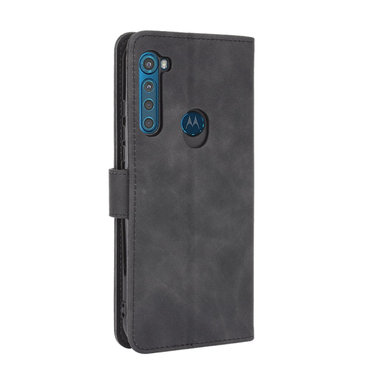 For Motorola Moto One Fusion Plus Solid Color Skin Feel Magnetic Buckle Horizontal Flip Calf Texture PU Leather Case with Holder & Card Slots & Wallet