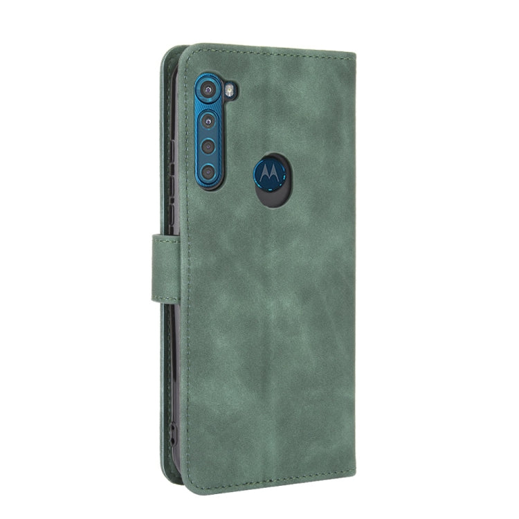 For Motorola Moto One Fusion Plus Solid Color Skin Feel Magnetic Buckle Horizontal Flip Calf Texture PU Leather Case with Holder & Card Slots & Wallet
