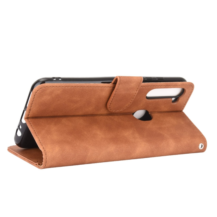 For Motorola Moto One Fusion Plus Solid Color Skin Feel Magnetic Buckle Horizontal Flip Calf Texture PU Leather Case with Holder & Card Slots & Wallet