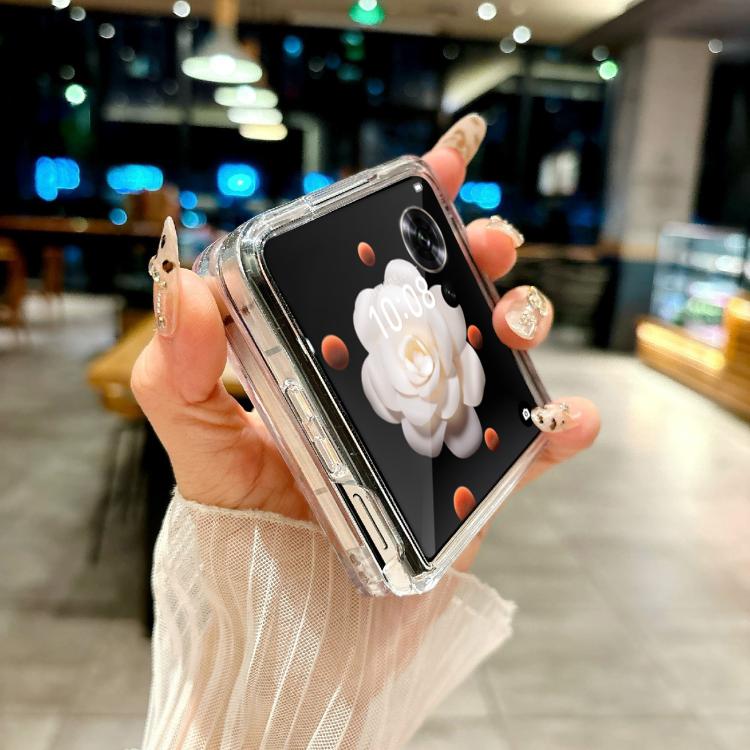 For Honor Magic V Flip Pearlescent Shell Texture MagSafe Phone Case