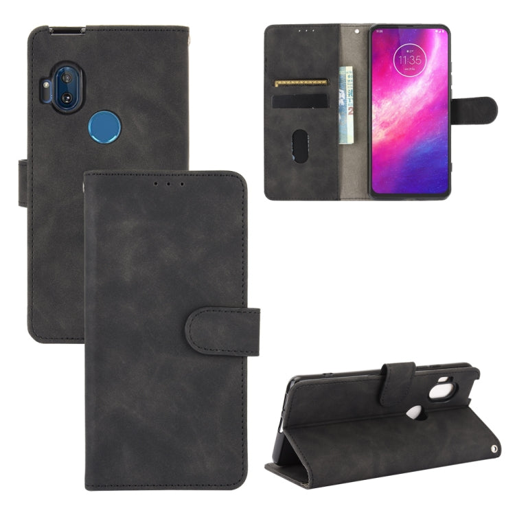 For Motorola Moto One Hyper Solid Color Skin Feel Magnetic Buckle Horizontal Flip Calf Texture PU Leather Case with Holder & Card Slots & Wallet