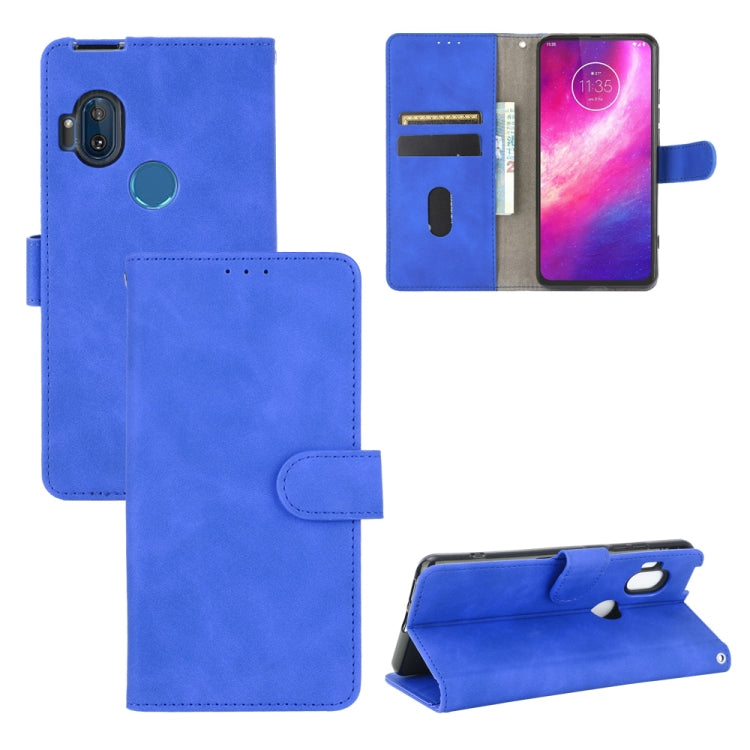 For Motorola Moto One Hyper Solid Color Skin Feel Magnetic Buckle Horizontal Flip Calf Texture PU Leather Case with Holder & Card Slots & Wallet