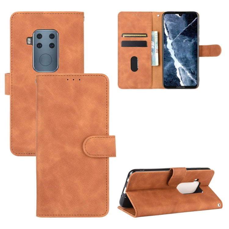 For Motorola Moto One Pro / One Zoom Solid Color Skin Feel Magnetic Buckle Horizontal Flip Calf Texture PU Leather Case with Holder & Card Slots & Wallet