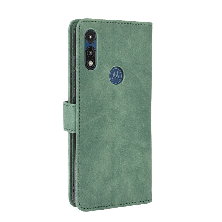 For Motorola Moto E(2020) Solid Color Skin Feel Magnetic Buckle Horizontal Flip Calf Texture PU Leather Case with Holder & Card Slots & Wallet