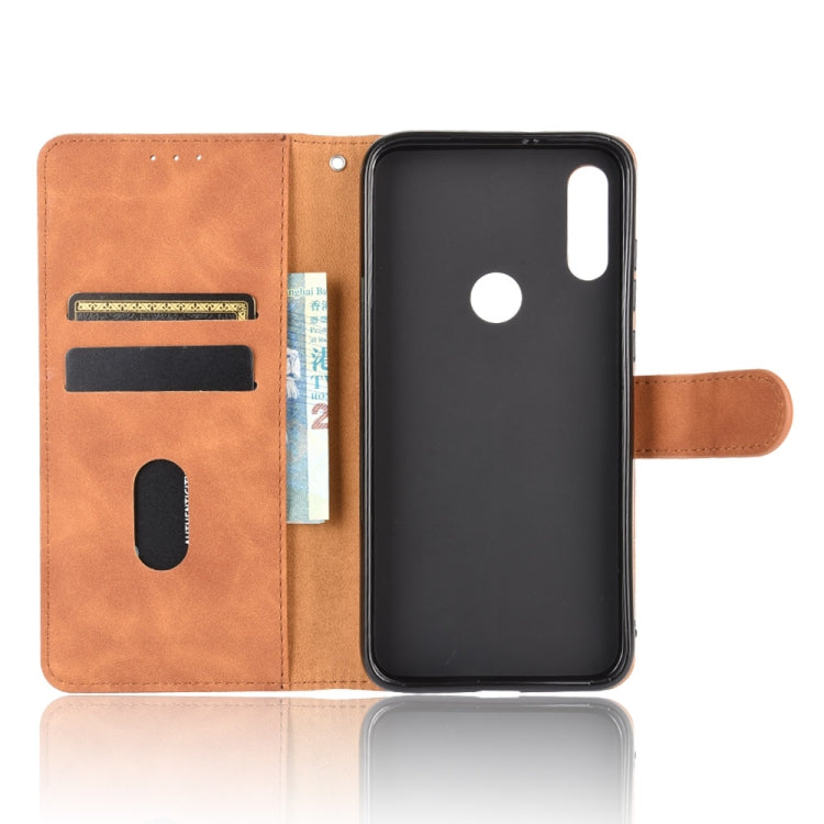 For Motorola Moto E(2020) Solid Color Skin Feel Magnetic Buckle Horizontal Flip Calf Texture PU Leather Case with Holder & Card Slots & Wallet