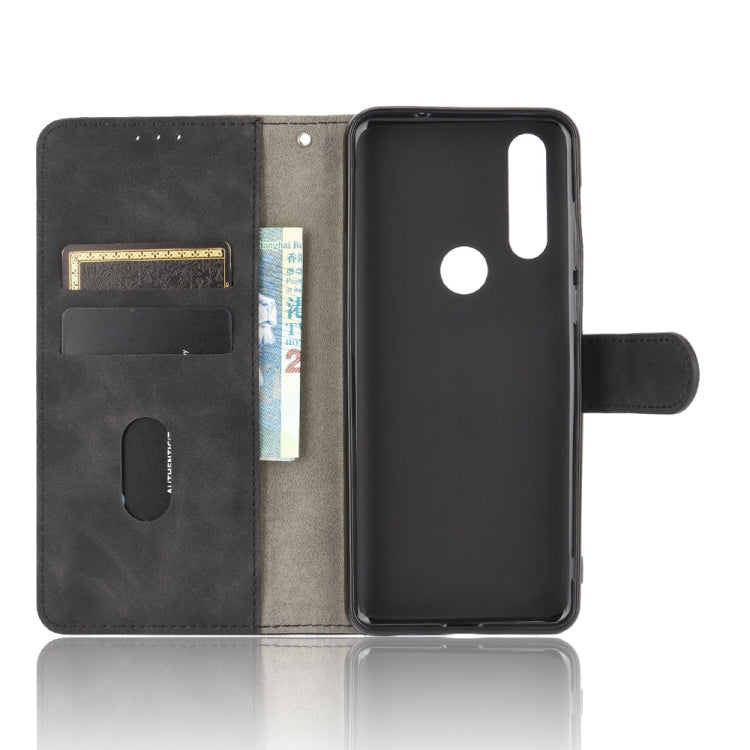 For Motorola Moto P40 Power / One Action Solid Color Skin Feel Magnetic Buckle Horizontal Flip Calf Texture PU Leather Case with Holder & Card Slots & Wallet