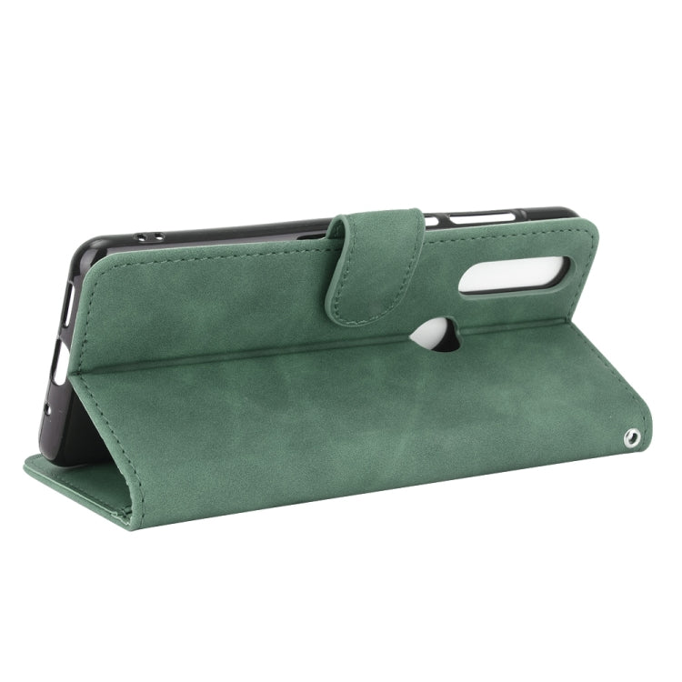 For Motorola Moto P40 Power / One Action Solid Color Skin Feel Magnetic Buckle Horizontal Flip Calf Texture PU Leather Case with Holder & Card Slots & Wallet