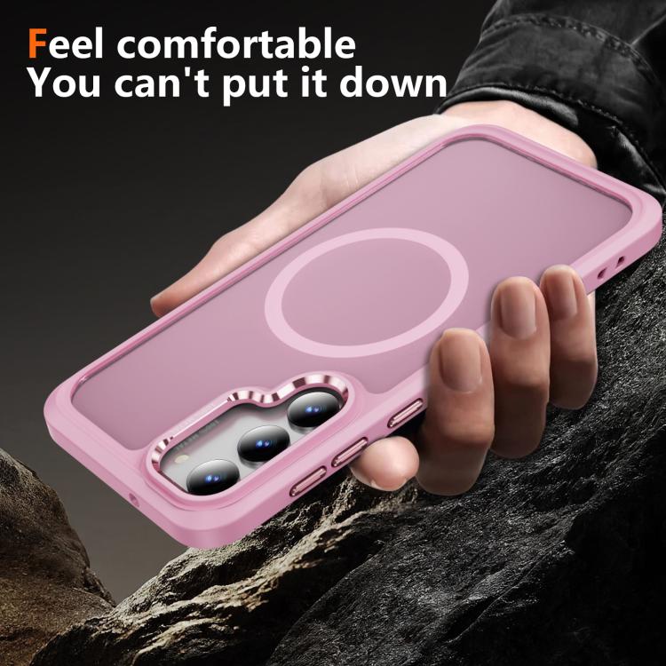 For Samsung Galaxy S23 5G Hardware Lens Protection MagSafe Magnetic PC Hybrid TPU Phone Case