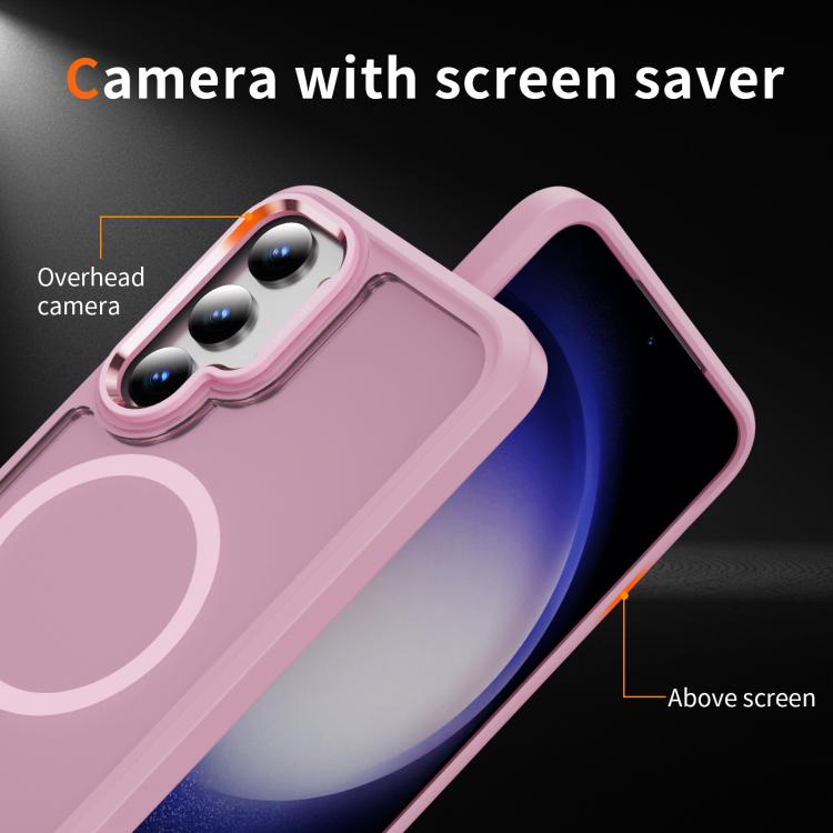 For Samsung Galaxy S23 5G Hardware Lens Protection MagSafe Magnetic PC Hybrid TPU Phone Case