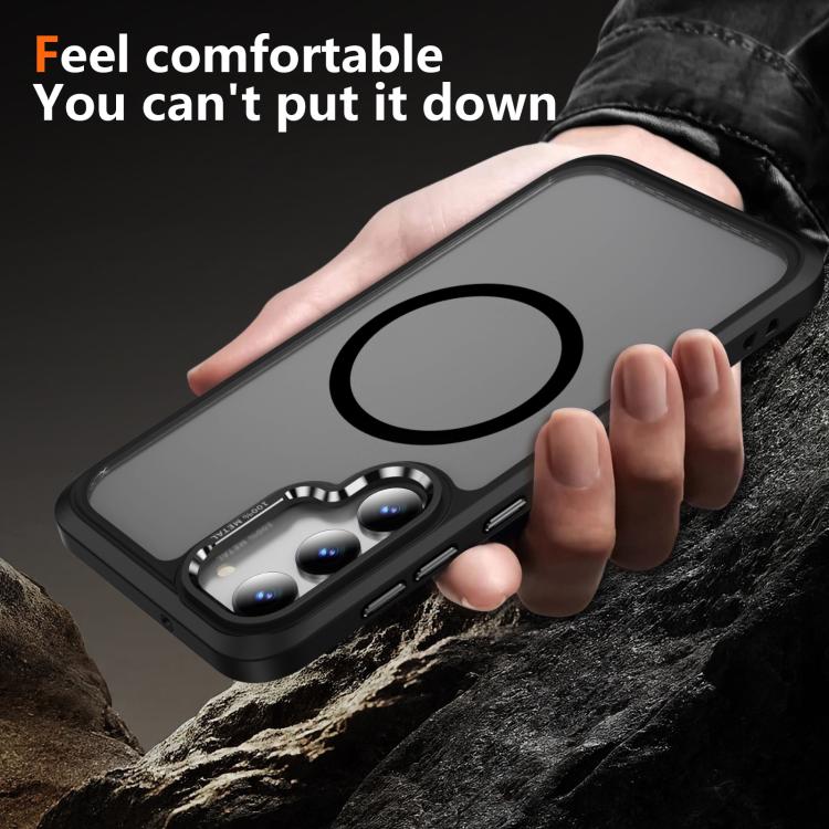 For Samsung Galaxy S23 5G Hardware Lens Protection MagSafe Magnetic PC Hybrid TPU Phone Case