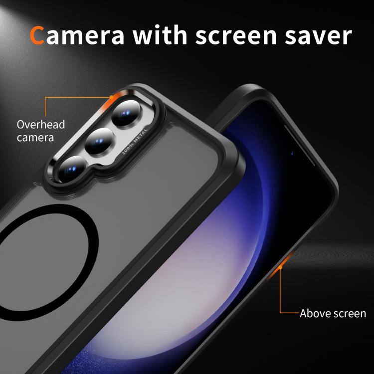 For Samsung Galaxy S23 5G Hardware Lens Protection MagSafe Magnetic PC Hybrid TPU Phone Case