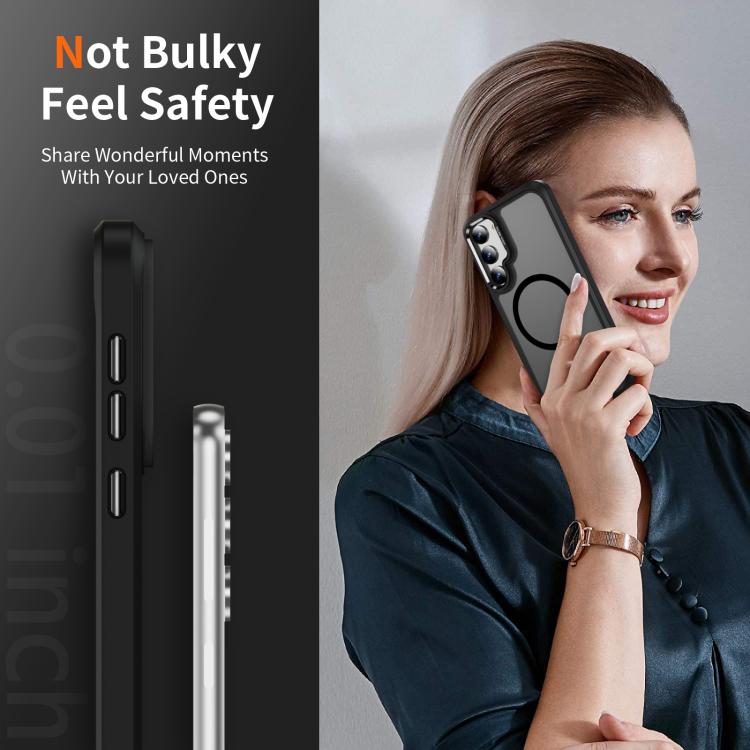 For Samsung Galaxy S23 5G Hardware Lens Protection MagSafe Magnetic PC Hybrid TPU Phone Case