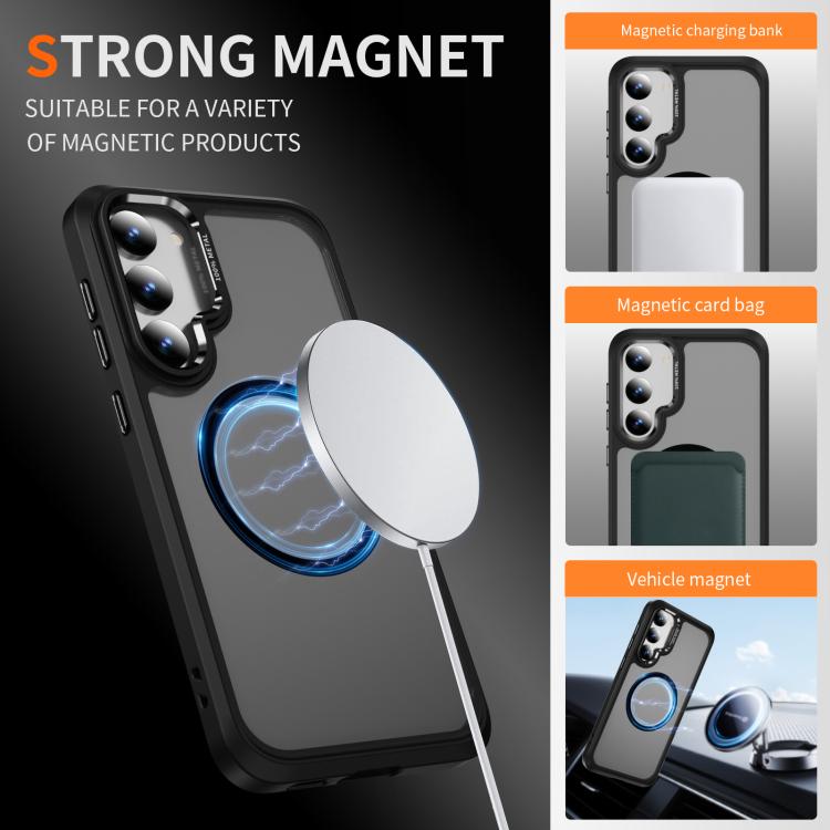 For Samsung Galaxy S23 5G Hardware Lens Protection MagSafe Magnetic PC Hybrid TPU Phone Case
