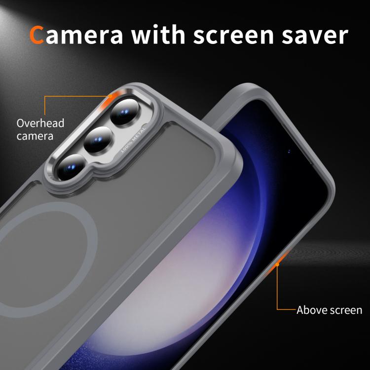 For Samsung Galaxy S23 5G Hardware Lens Protection MagSafe Magnetic PC Hybrid TPU Phone Case