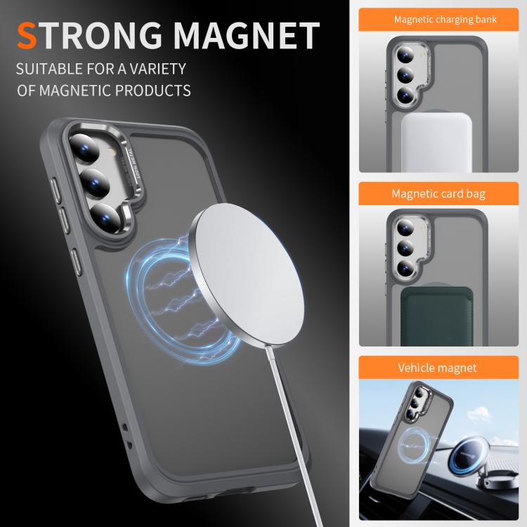 For Samsung Galaxy S23 5G Hardware Lens Protection MagSafe Magnetic PC Hybrid TPU Phone Case