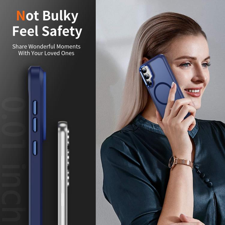 For Samsung Galaxy S23 5G Hardware Lens Protection MagSafe Magnetic PC Hybrid TPU Phone Case