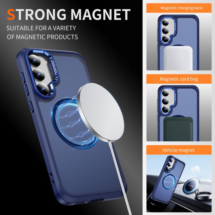 For Samsung Galaxy S23 5G Hardware Lens Protection MagSafe Magnetic PC Hybrid TPU Phone Case