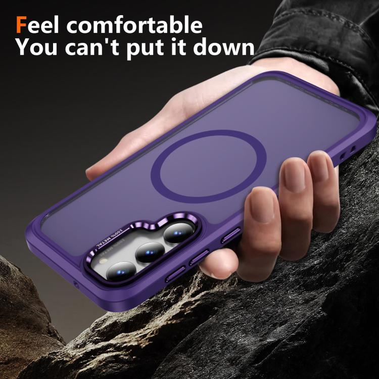 For Samsung Galaxy S23 5G Hardware Lens Protection MagSafe Magnetic PC Hybrid TPU Phone Case