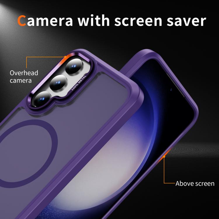 For Samsung Galaxy S23 5G Hardware Lens Protection MagSafe Magnetic PC Hybrid TPU Phone Case