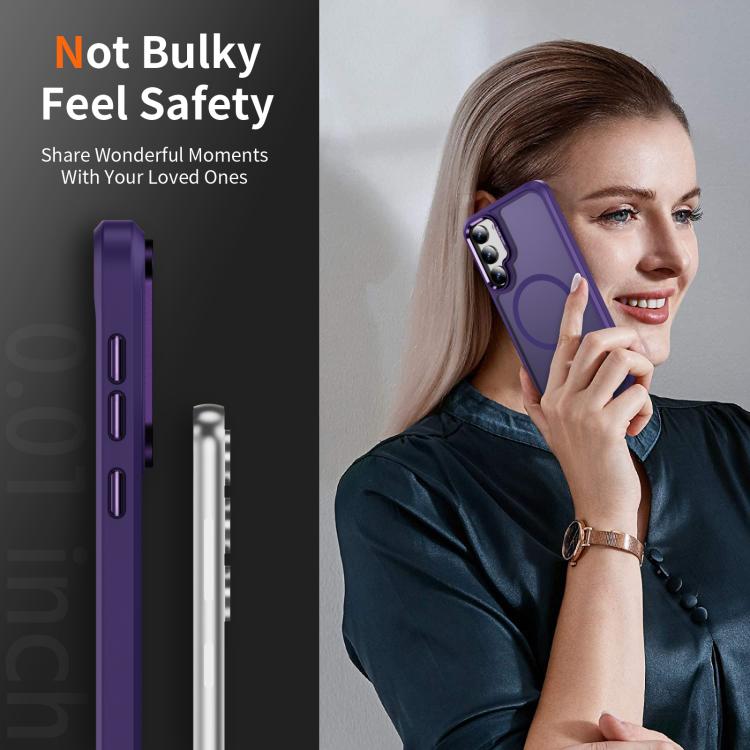 For Samsung Galaxy S23 5G Hardware Lens Protection MagSafe Magnetic PC Hybrid TPU Phone Case
