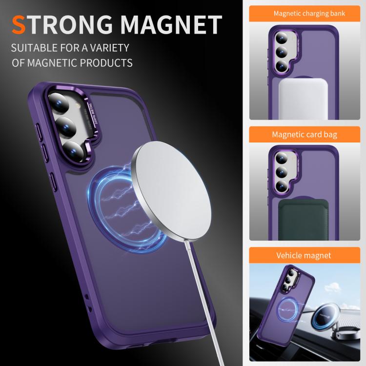 For Samsung Galaxy S23 5G Hardware Lens Protection MagSafe Magnetic PC Hybrid TPU Phone Case