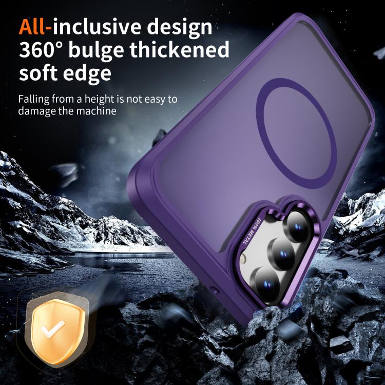 For Samsung Galaxy S23 5G Hardware Lens Protection MagSafe Magnetic PC Hybrid TPU Phone Case