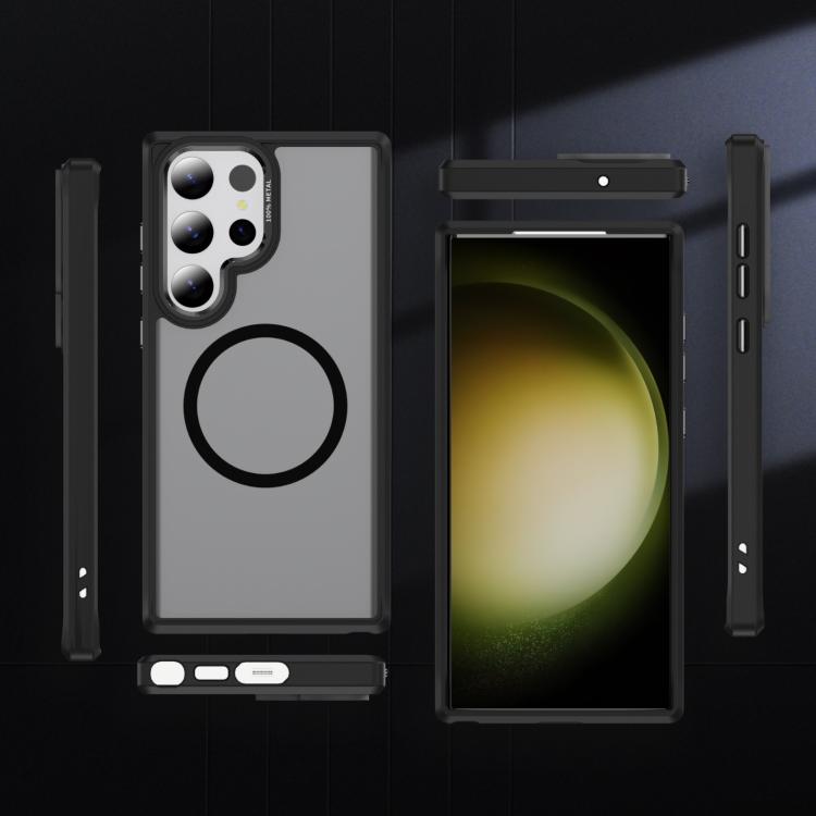 For Samsung Galaxy S23 Ultra 5G Hardware Lens Protection MagSafe Magnetic PC Hybrid TPU Phone Case
